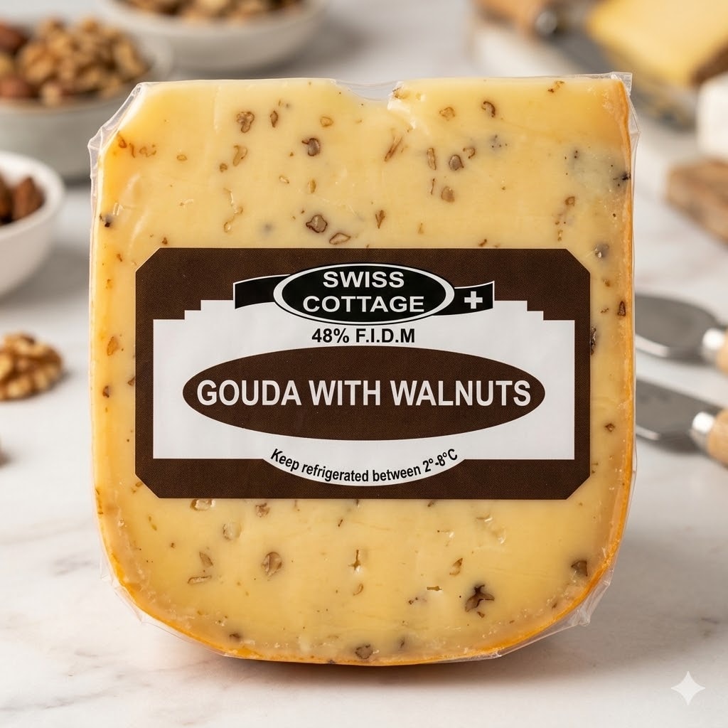 GOUDA WITH WALNUT PORTION