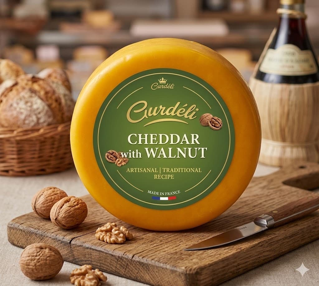 GOUDA WHEEL WITH WALNUT