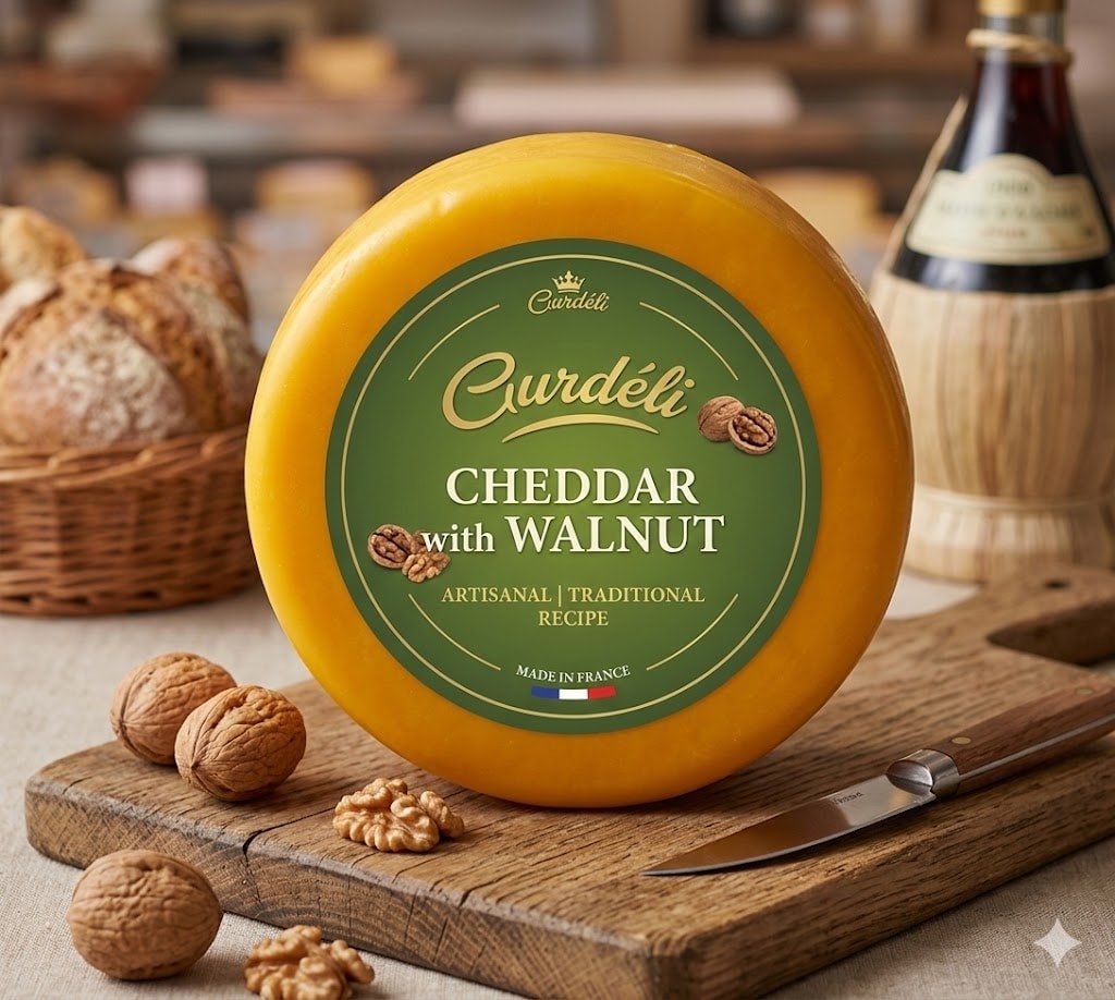 GOUDA WHEEL WITH WALNUT